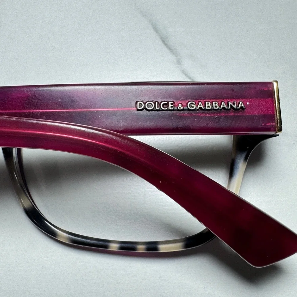 Dolce & Gabbana DG 3208 2882 Burgundy Leopard Print Eyeglasses Frames 52-17-140